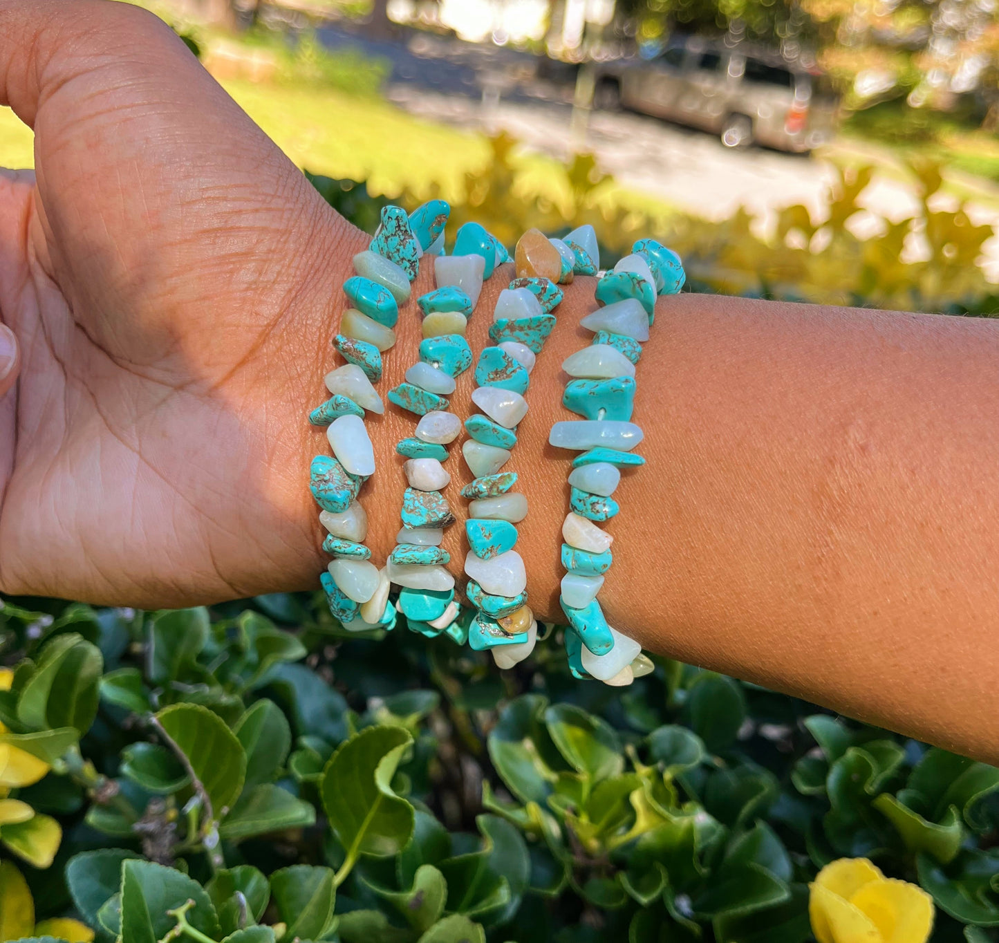 Natural Turquoise & Amazonite Bracelet