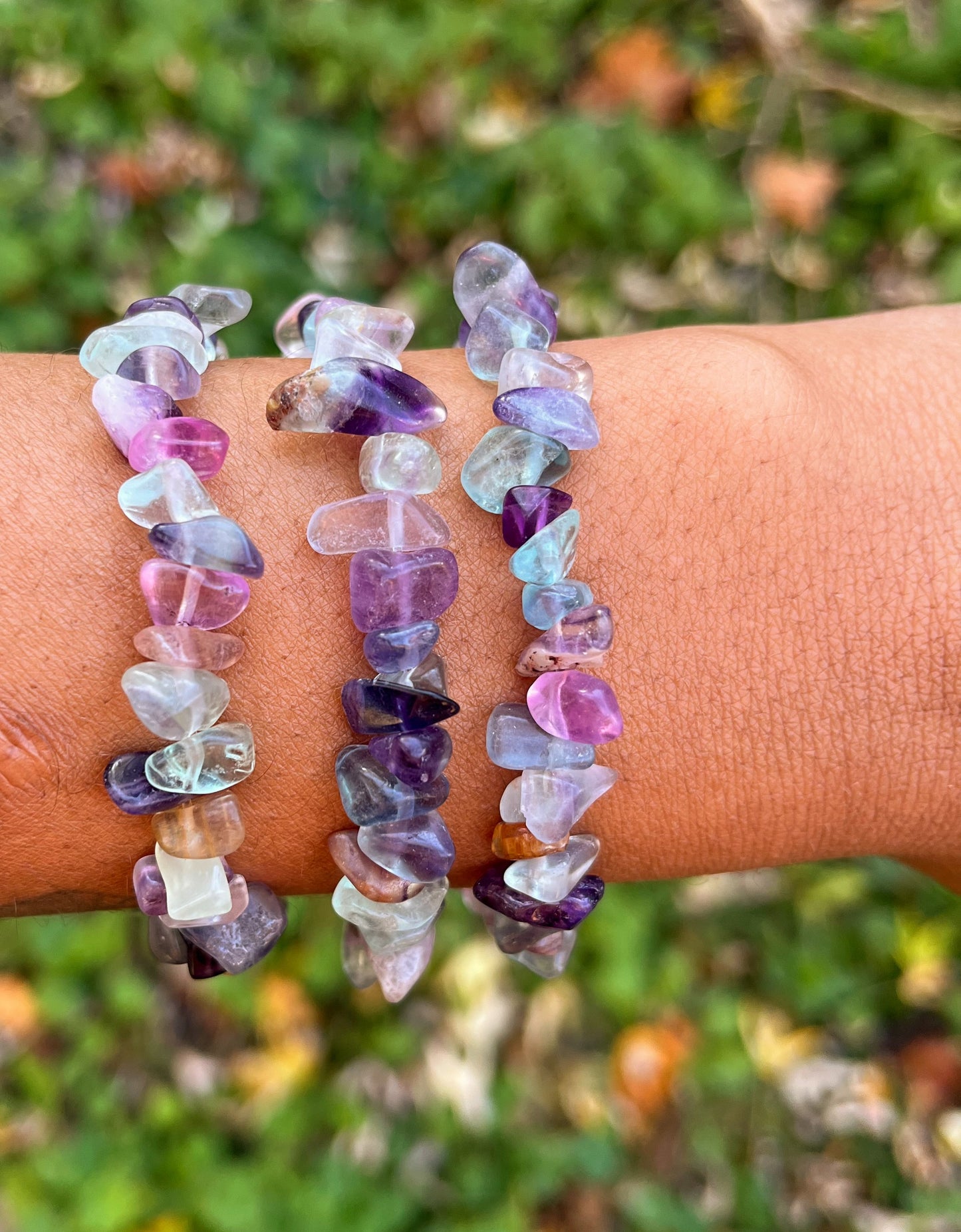 Natural Rainbow Fluorite Bracelet